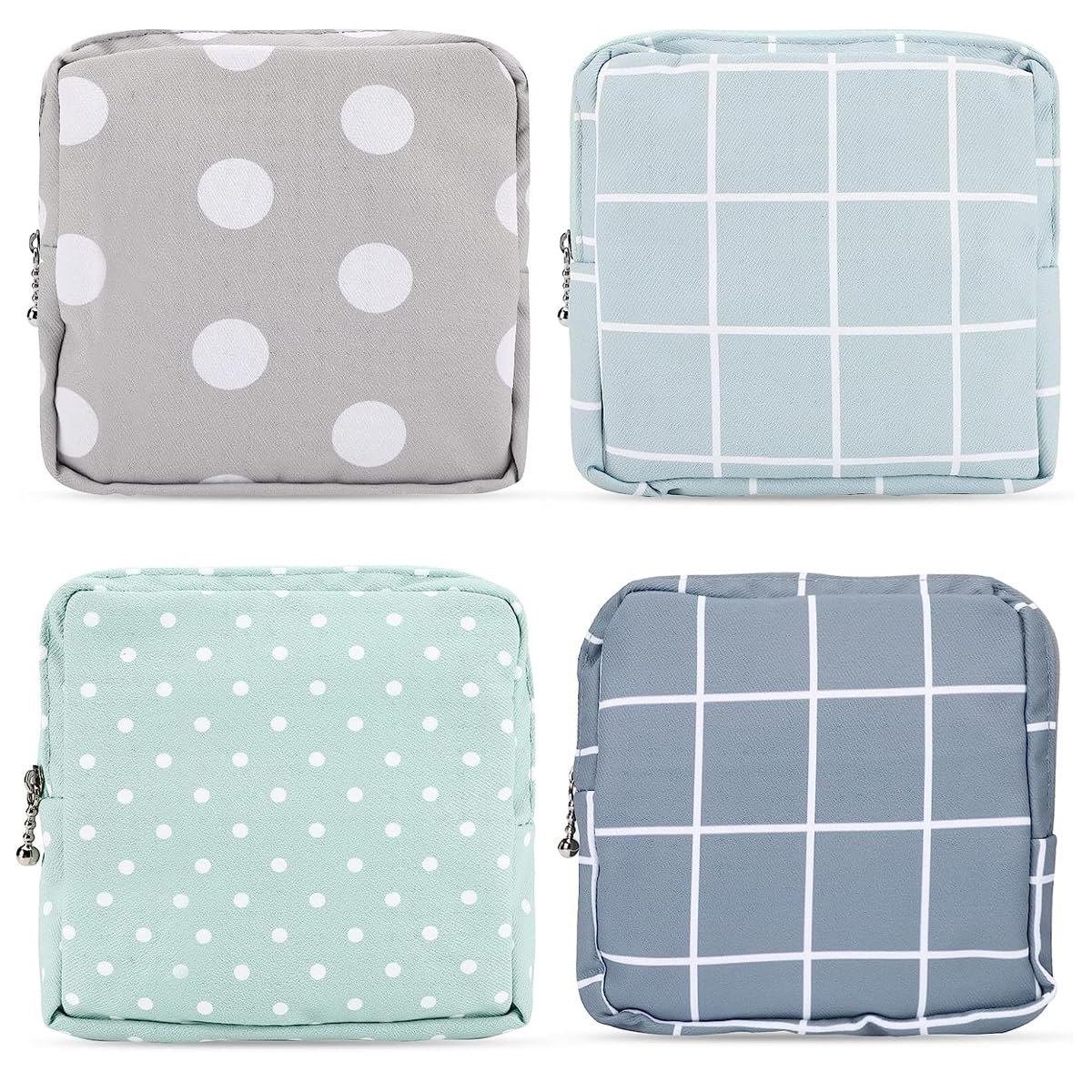 MAYCREATE 4 Pack Sanitary Napkin Storage Bag, Portable Travel Menstrual Period Sanitary Pouch Tampons Bag Suit for Women and Girls, Style B MAYCREATE 4 Pack Sanitary Napkin Storage Bag, Portable Travel Menstrual Period Sanitary Pouch Tampons Bag Suit for Women and Girls, Style B